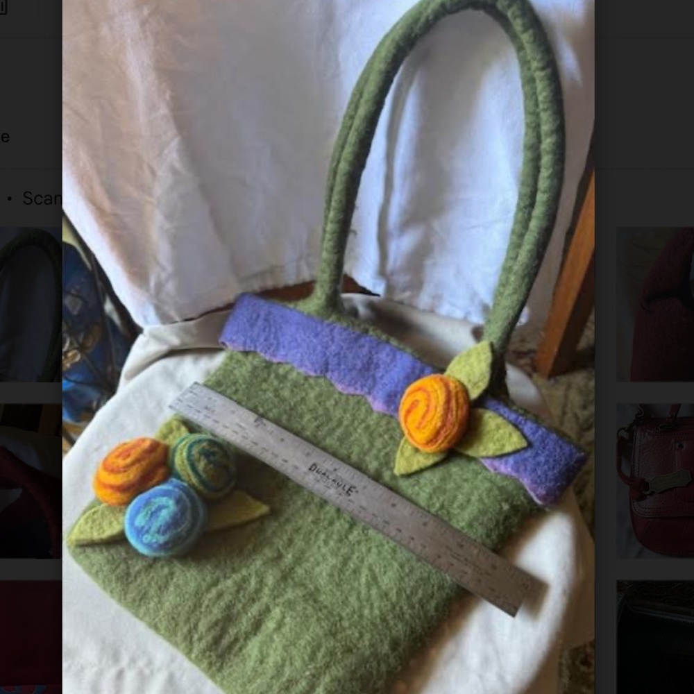 Rising Tide 100% Wool Purse